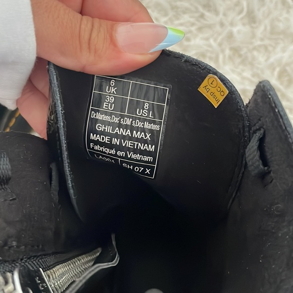 Dr. Martens Black and Gold Platform Boots - Picture 6 of 6